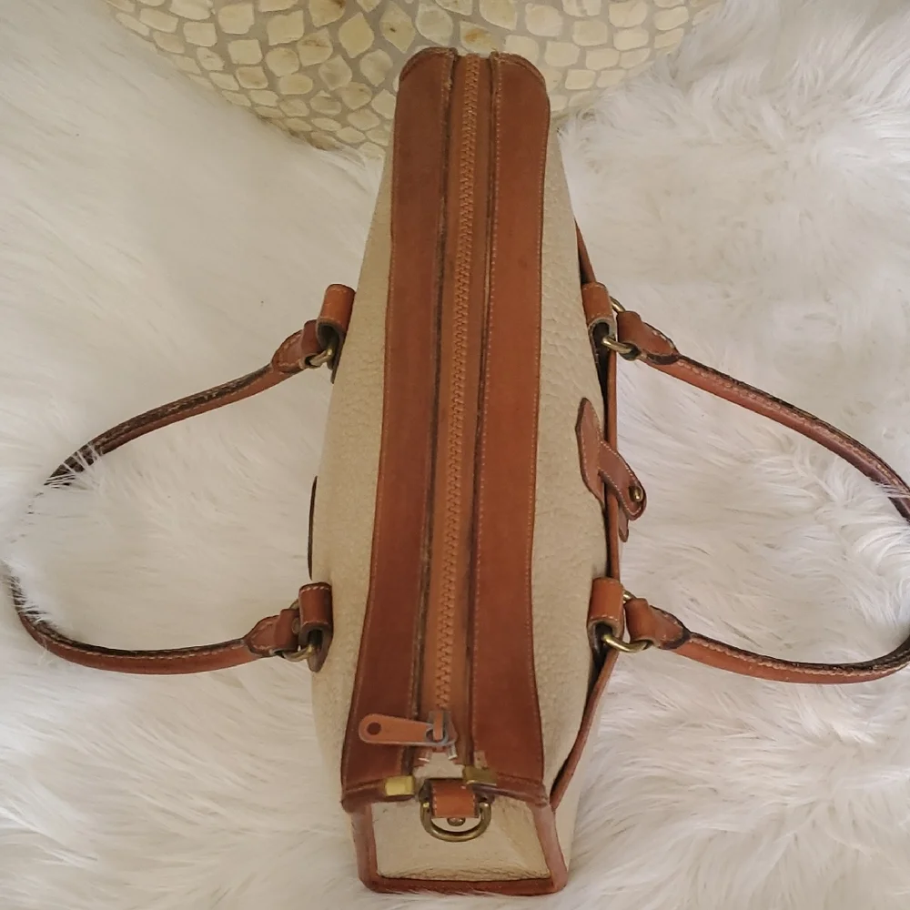 Dooney & Bourke Cream and Brown Satchel - Picture 7 of 16